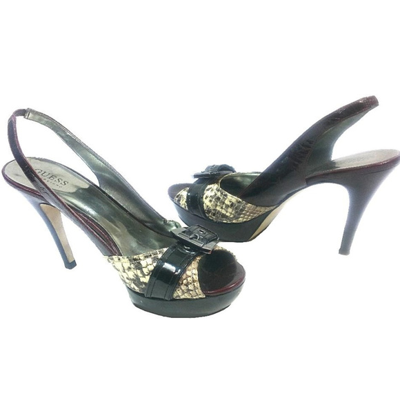 Guess Shoes - GUESS Snakeskin Stiletto 10M